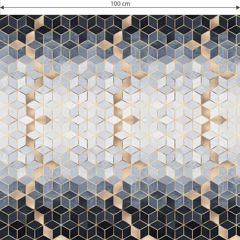 Vinilo adhesivo muebles Fredriksson - Geometría azul 