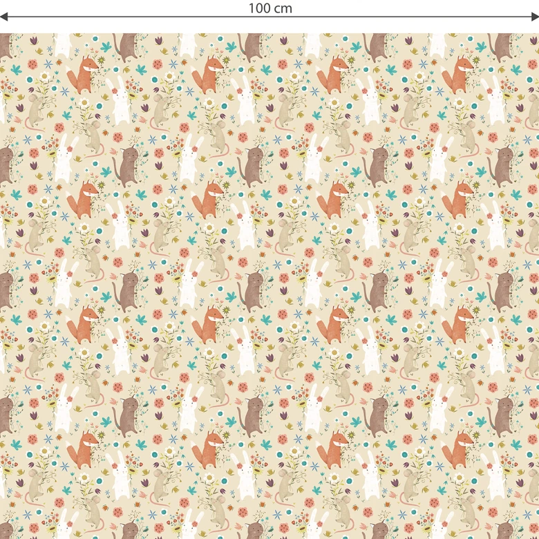 Vinilo adhesivo muebles - Recogiendo flores 