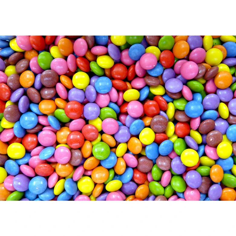 Foliera Möbler, dekorativ folie - avtorkningsbar - Färgglada chokladlinser 