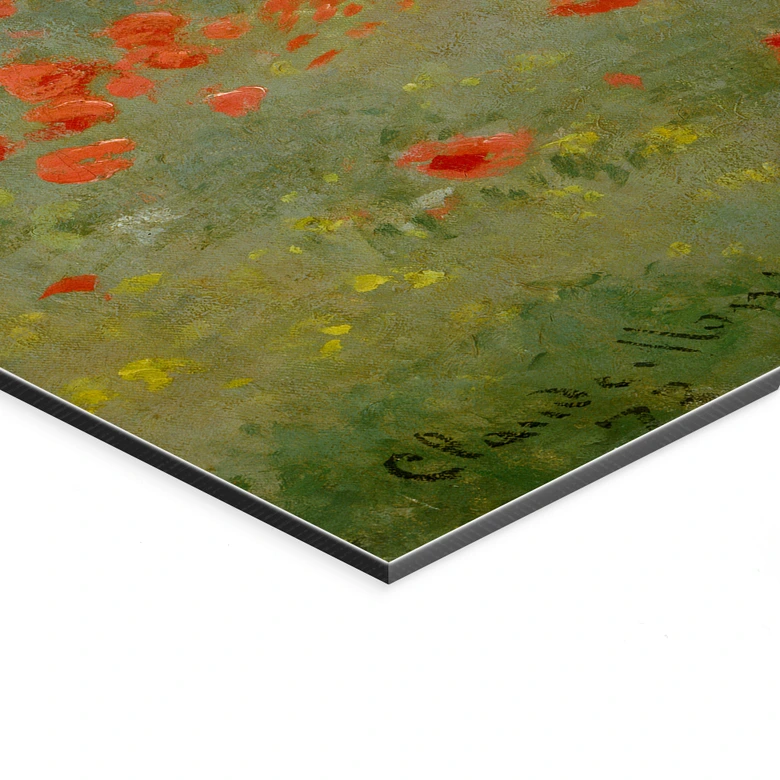 Wandbild Mohnfeld bei Argenteuil - Monet - Alu-Dibond 