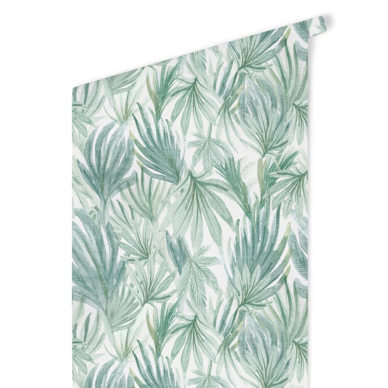 Mustertapete Palmenblätter im Dschungel | Grüne Botanik Tapete - Bloomery Decor 