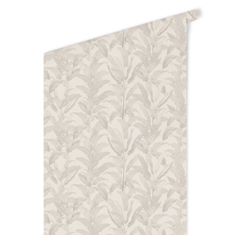 Mustertapete Urban Jungle Tropenblätter Creme - Bloomery Decor 