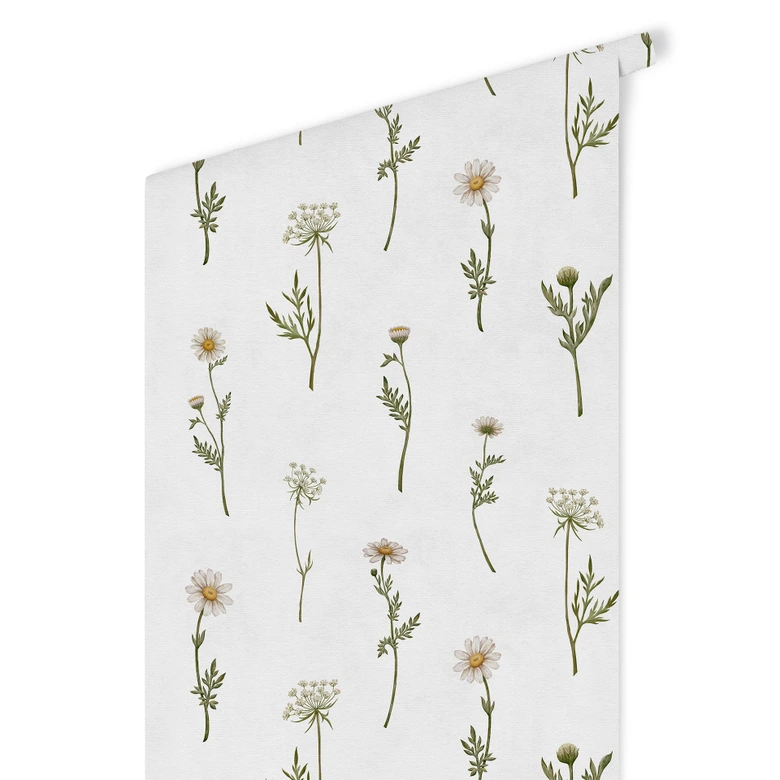 Mustertapete Wiesenromantik mit Feldblumen - Kikki Belle 