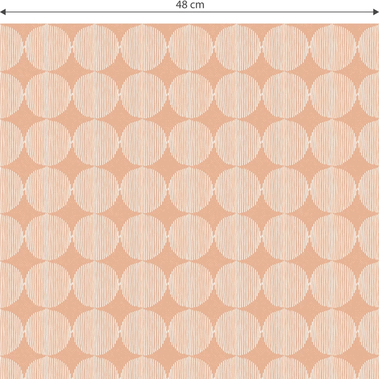Mustertapete - abstrakte Kreise 02 - orange 