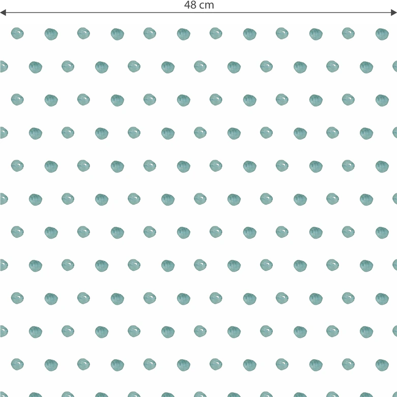 Patroonbehang – Aquarel Dots 02 – turquoise 