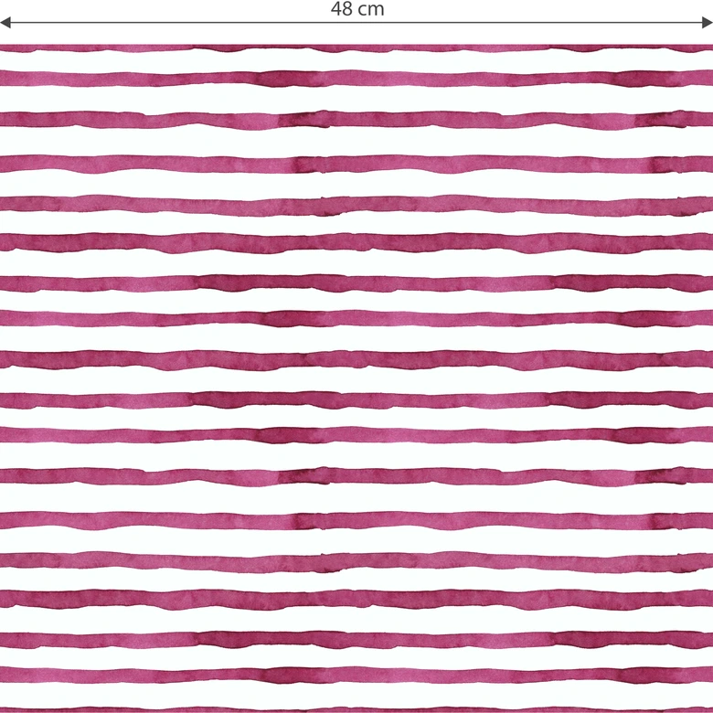 Mustertapete - Aquarell Streifen 01 - pink 