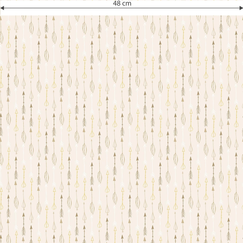 Mustertapete Pfeil und Bogen - Beige 