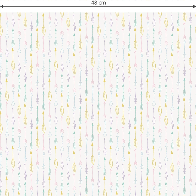 Mustertapete Pfeil und Bogen - Bunt 