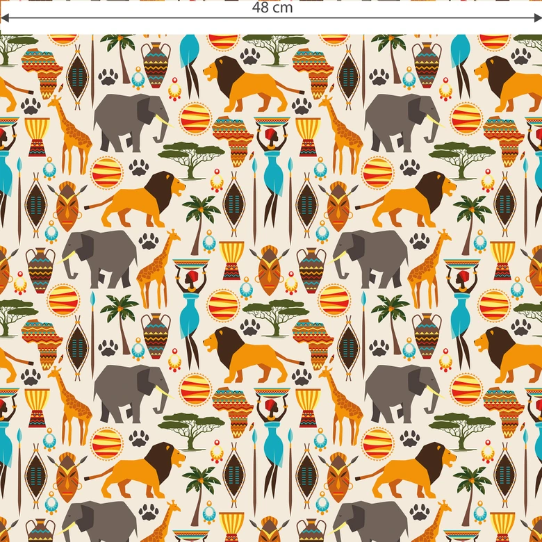 Mustertapete Colourful Africa 