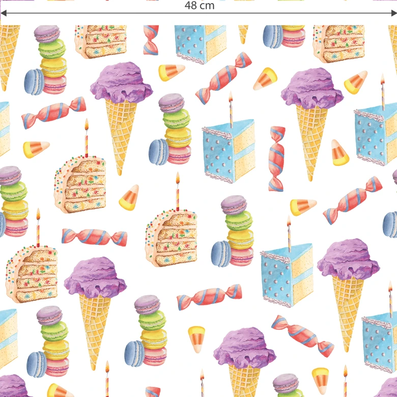 Mustertapete Die süße Welt der Naschereien 01 