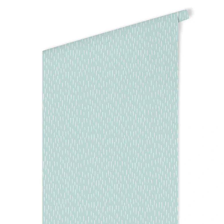 Mustertapete Pinselstriche 02 - mint 