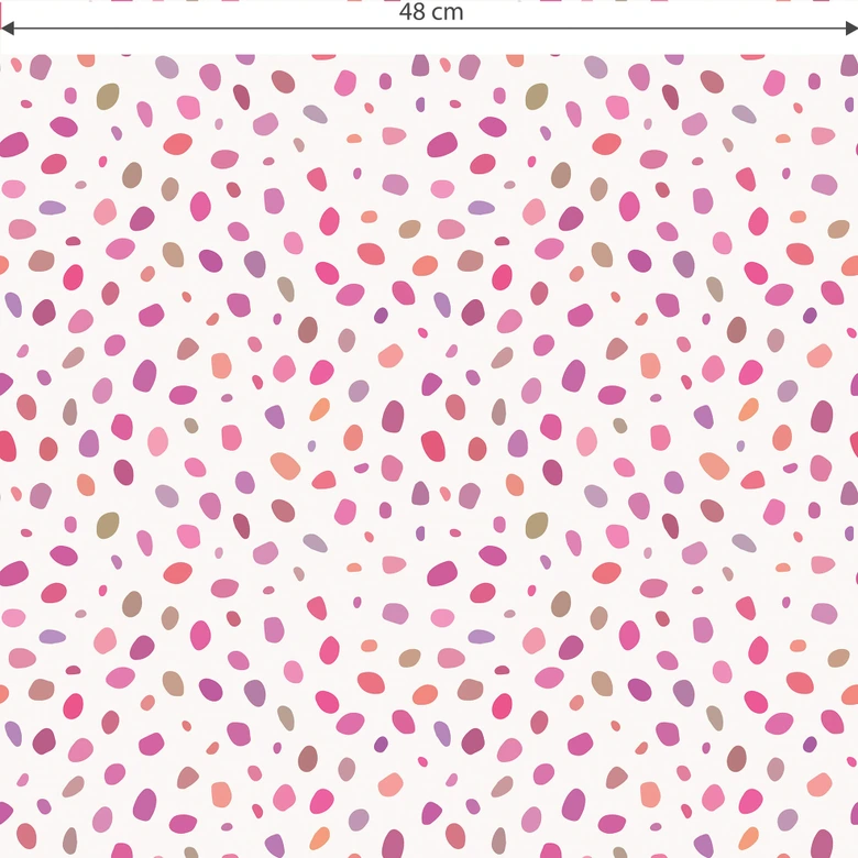 Mustertapete Buntes Konfetti - pink 