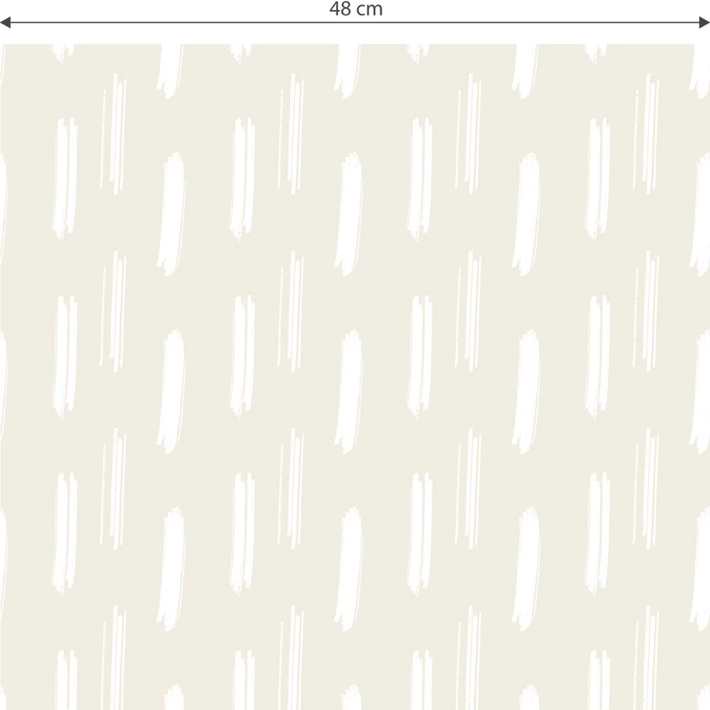 Mustertapete - Pinselstriche beige 