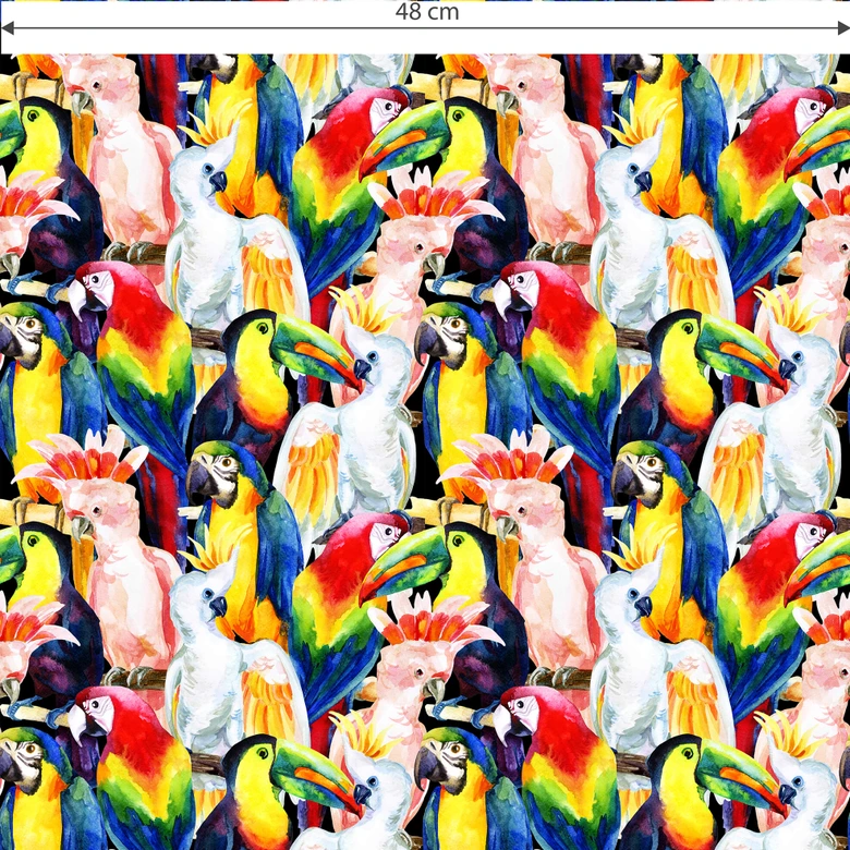Mustertapete Tropical Birds 