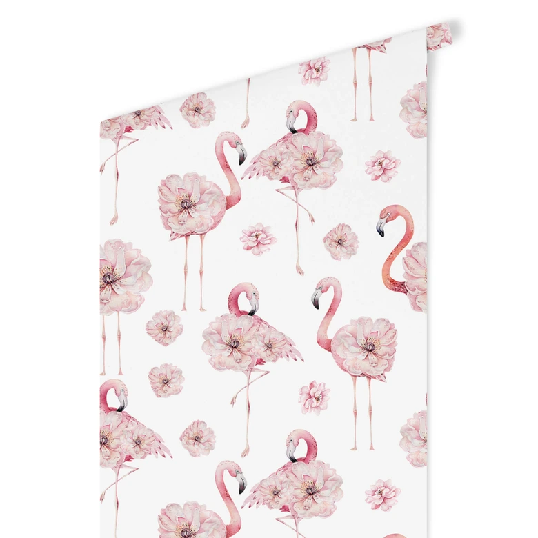 Patterned Wallpaper UN Designs - Flamingo Floralis 