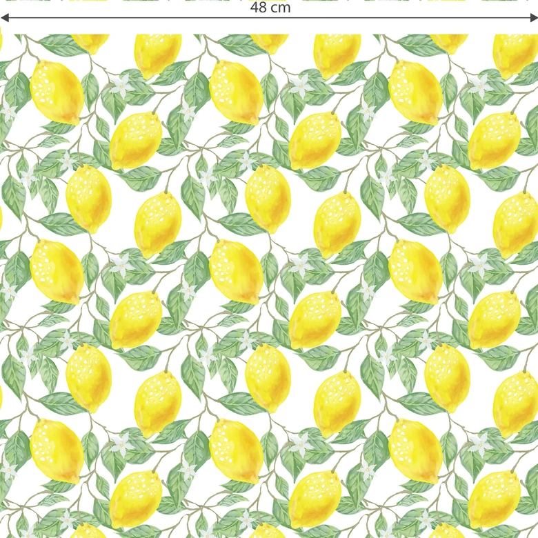 Mustertapete Water Colour Lemons 