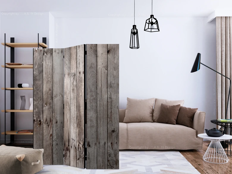 Paravent Séparation de pièce - bois centenaire, 3 pièces 