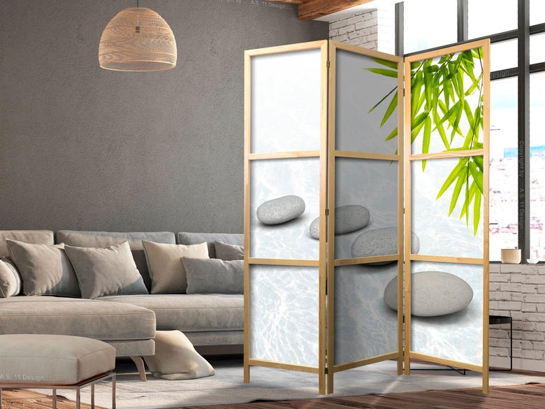 Japans kamerscherm kamerscherm - Stoïcijnse sereniteit, 3-delig 