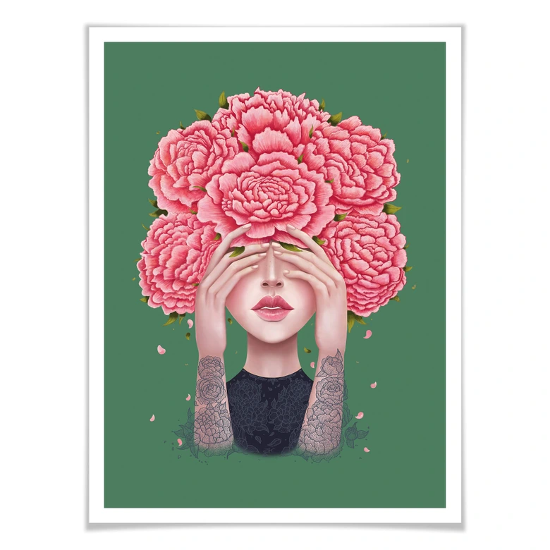 Póster Korenkova - No veo - verde 