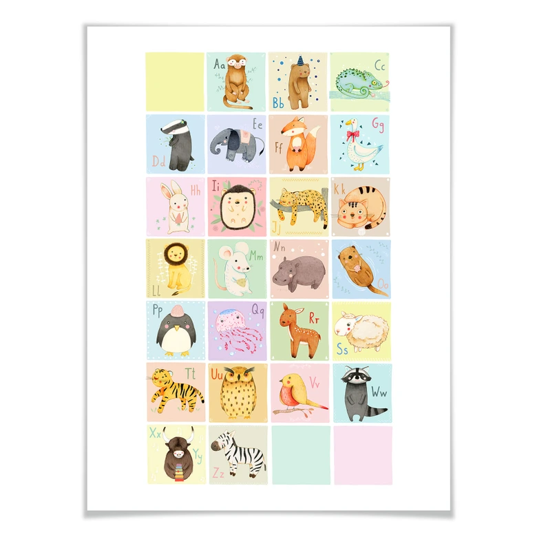 Poster Loske - Tierisches Alphabet 