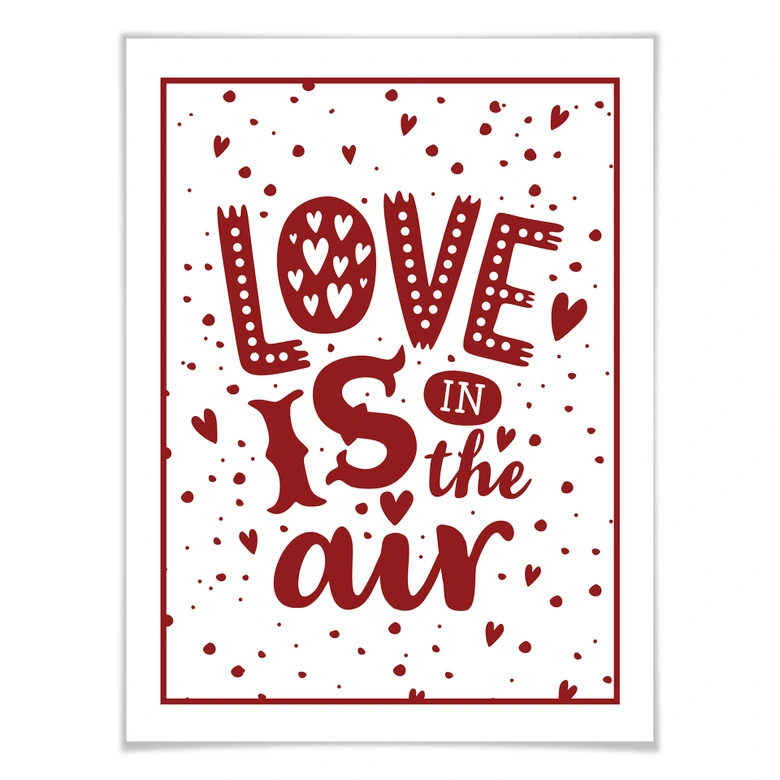 Poster Love is in the air rouge 