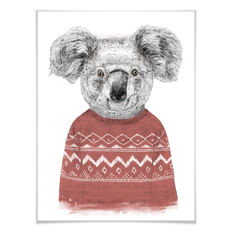 Poster Solti - Koala im Winter 