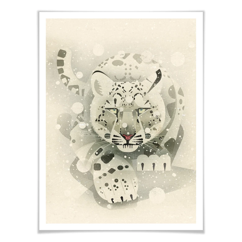 Poster Braun - Schneeleopard 