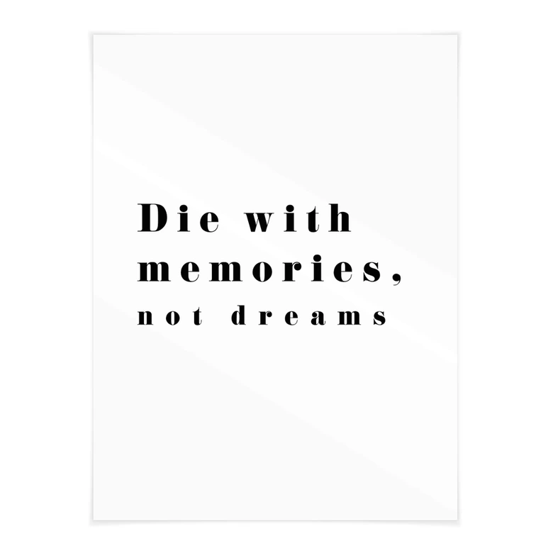 Poster 1X Studio - Die with memories 