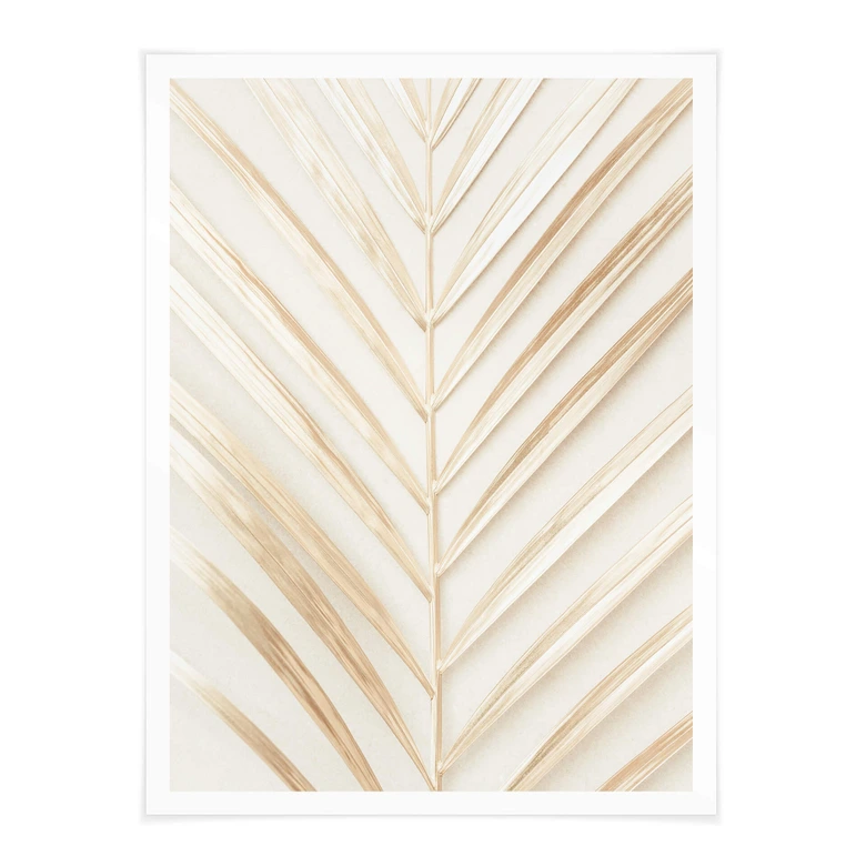 Poster 1X Studio - Goldenes Palmblatt 