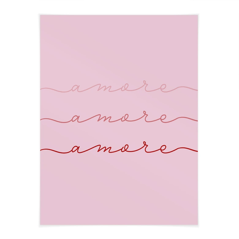 Poster Amore - Liebesspruch für das Wohnzimmer 