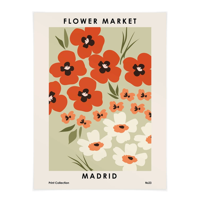 Poster NKTN - Flower Market Madrid 