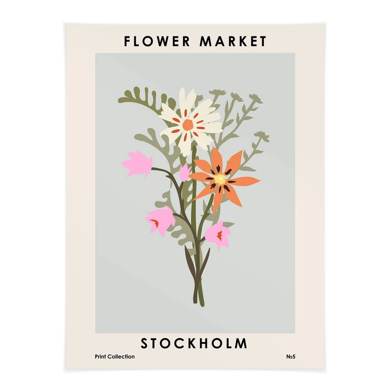 Plakat NKTN - Giełda kwiatowa - Sztokholm 