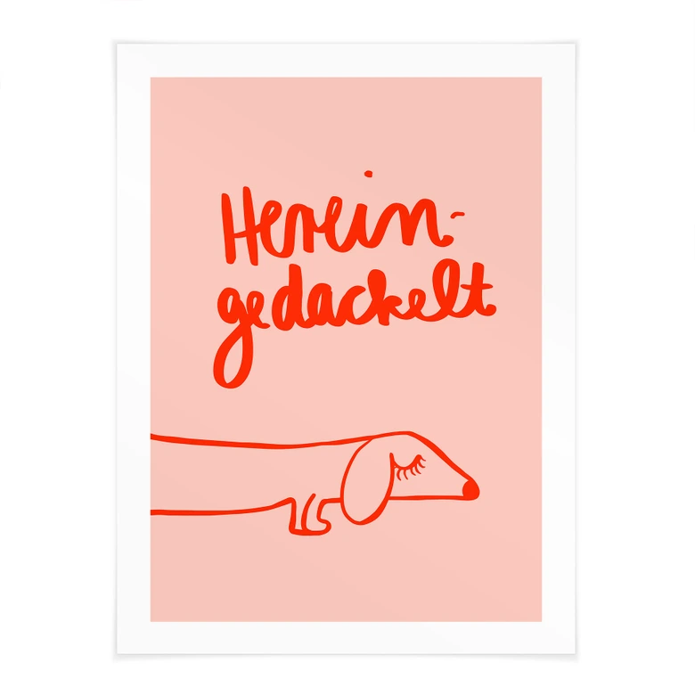 Poster Lustiges Hundemotiv mit Dackel - Arnold 