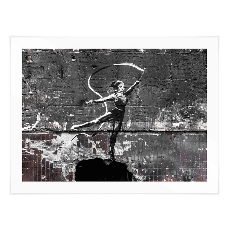 Poster Banksy Danseuse acrobatique (art d'ukraine) 