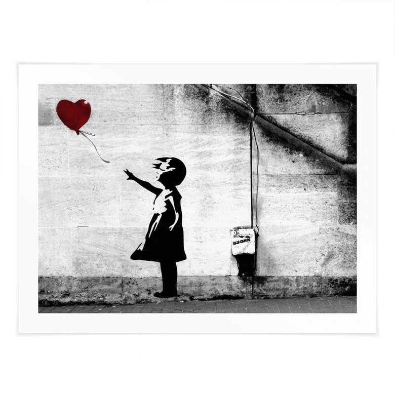 Affiche Banksy - La fille au ballon 