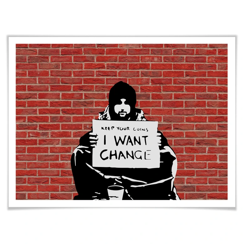 Poster Banksy - Keep Coins 