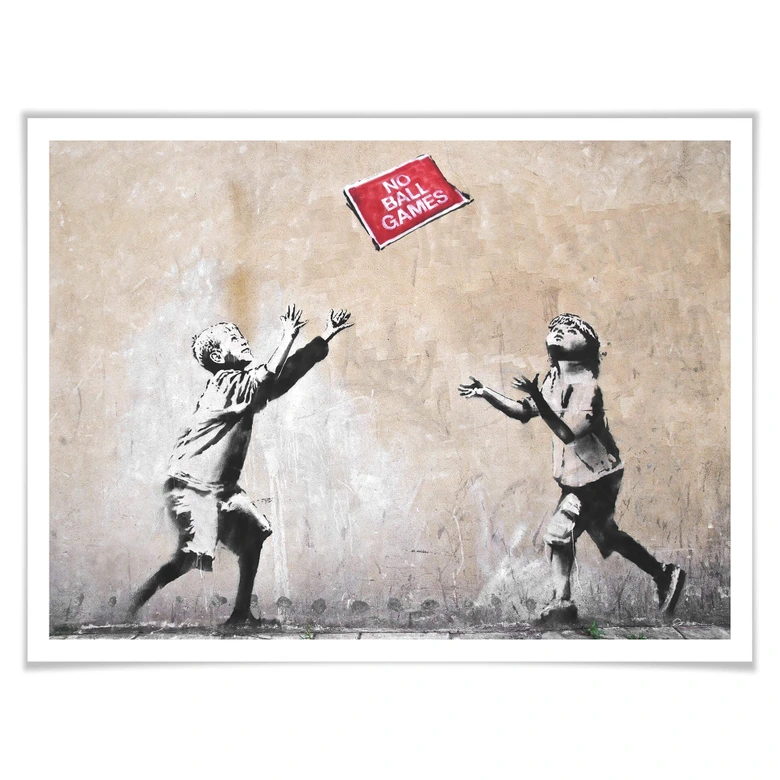 Poster Banksy - No Ball Games 