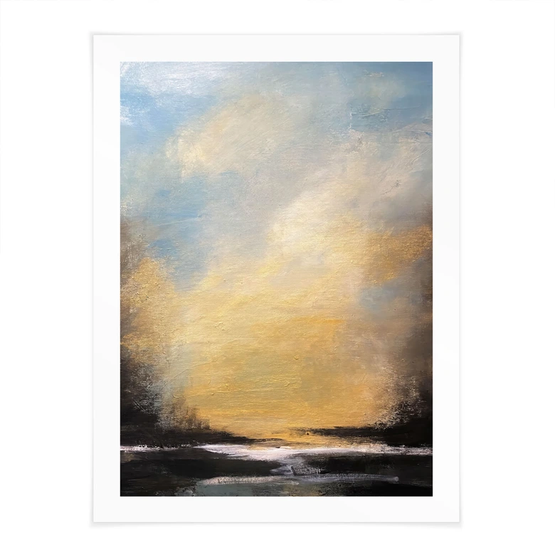 Poster Goldenes Licht am Abendhimmel - Bergius 
