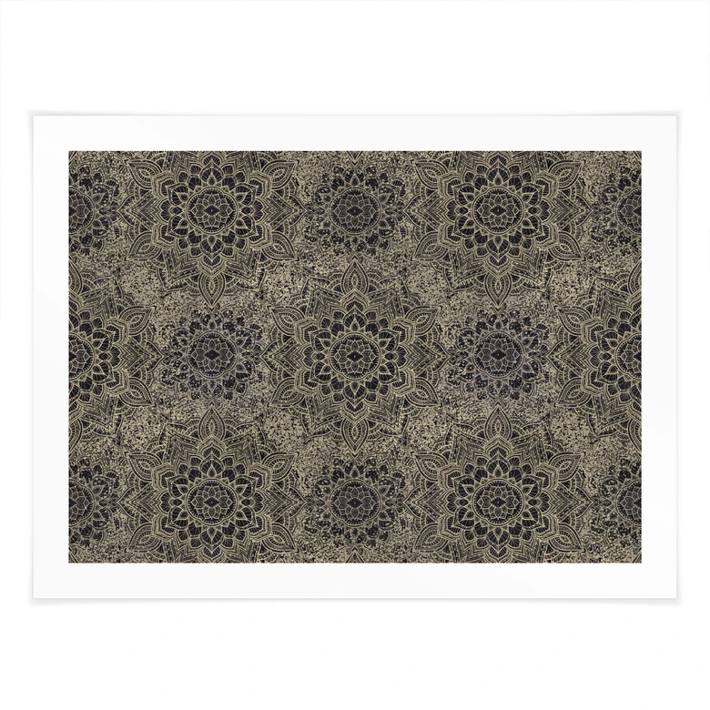 Poster Mandala Boho Antikgold - Bloomery Decor 