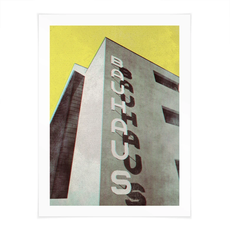 Retro Poster | Vintage Bauhaus Dessau Architektur - Blursbyai 
