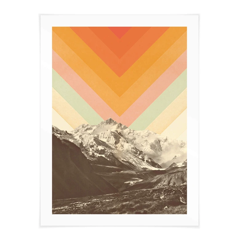 Poster Bodart - Retro Mountain Landscape 