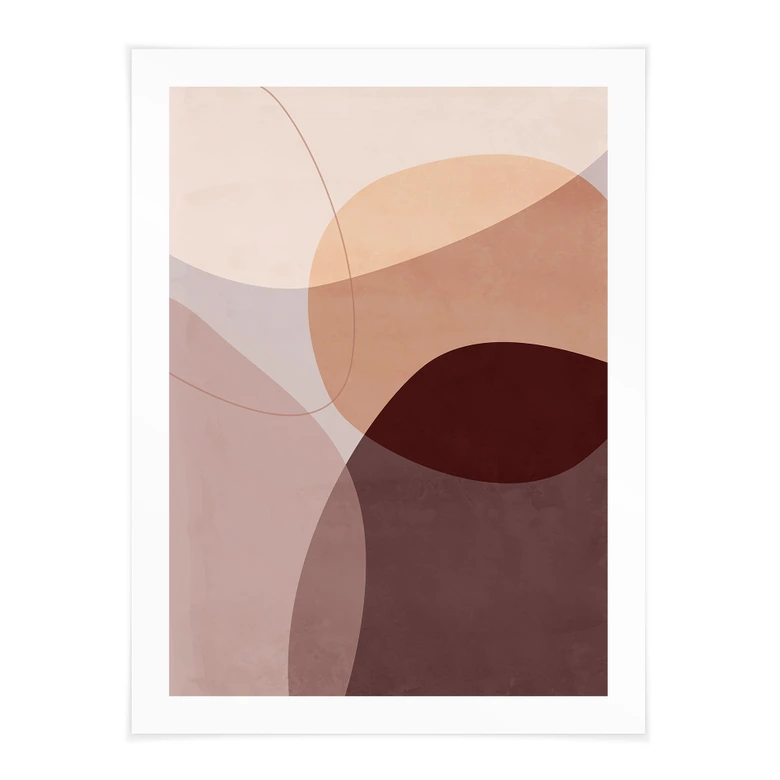 Poster Abstrakta former i varma jordtoner - Böhmer 