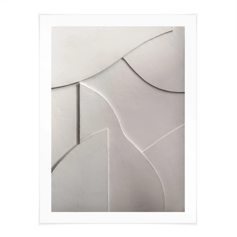 Poster Structures abstraites en beige doux - Böhmer 