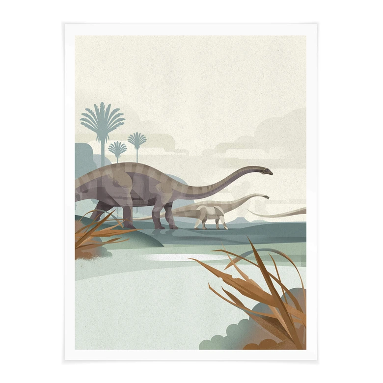 Poster Braun - Diplodocus 