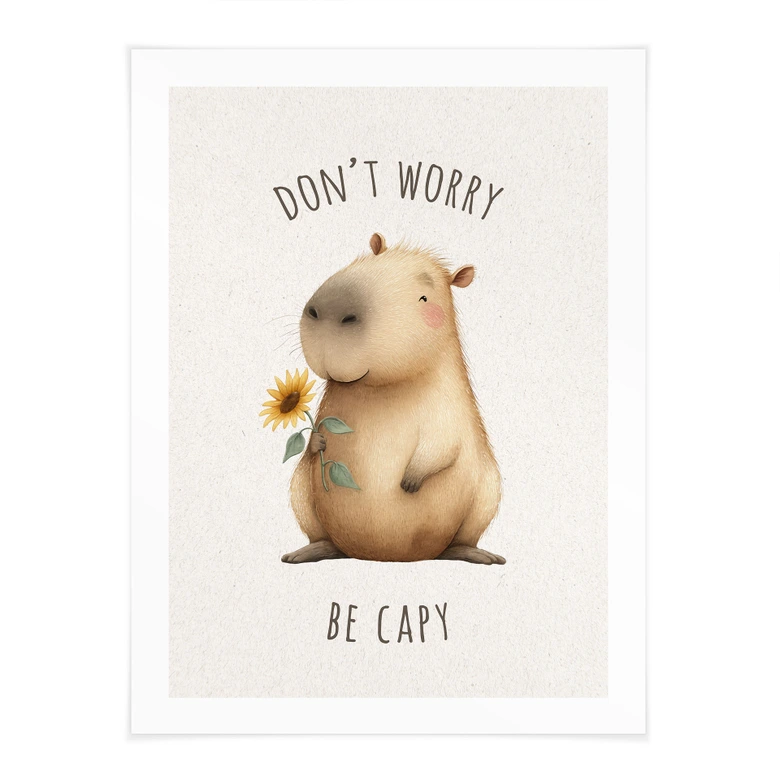 Poster Capybara - Oroa dig inte, var kapy 