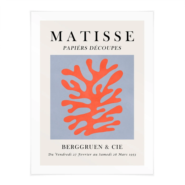 Poster Abstrakte Koralle im Matisse-Stil - Costa 