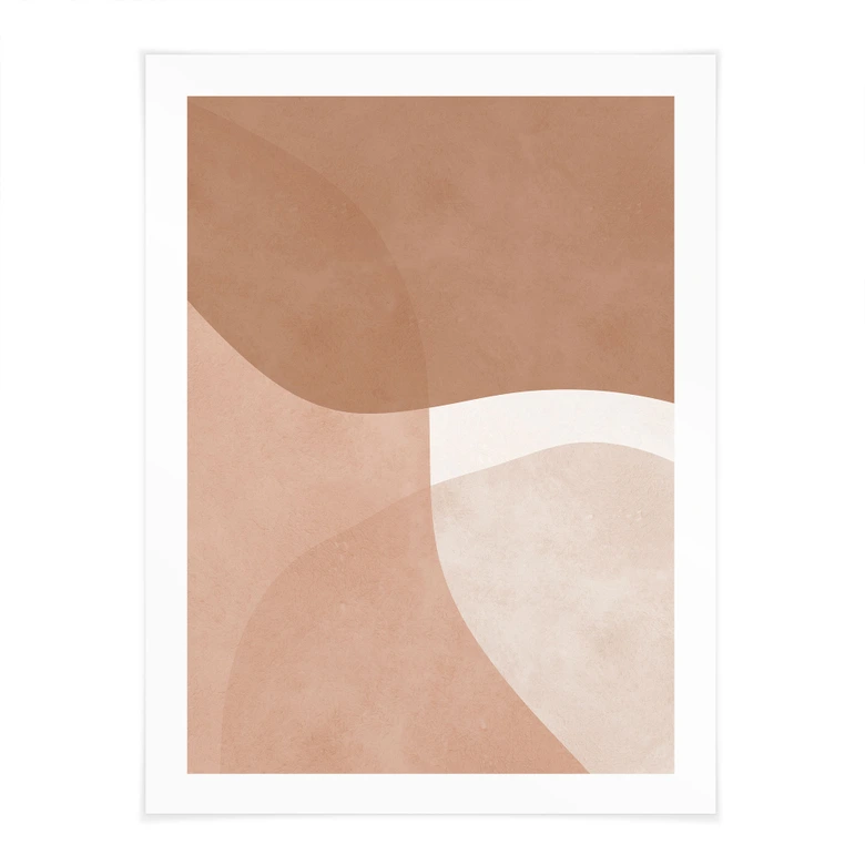 Poster Boho Aquarell-Formen in Brauntönen - Costa 