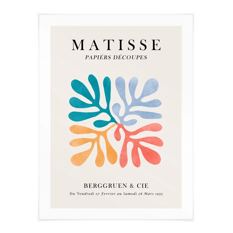Póster estilo Matisse Papiers Découpés - Costa 