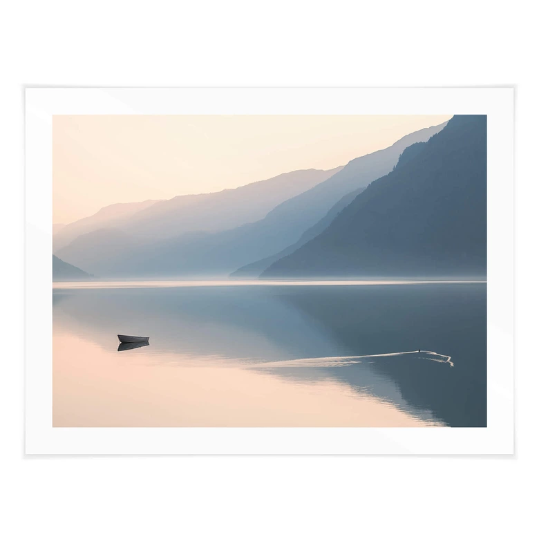 Poster Davidsson - See und Berge in malerischer Harmonie 