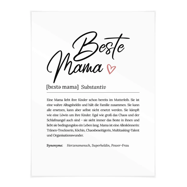 Poster Definition - Beste Mama 